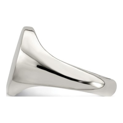 Men's Sterling Silver Signet Ring – view 4