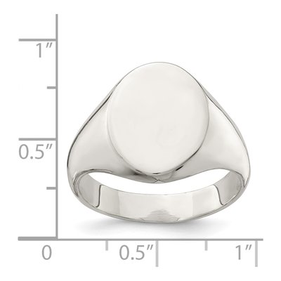 Men's Sterling Silver Signet Ring – view 5