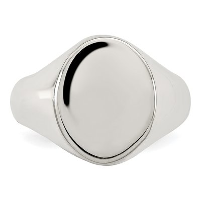 Men's Sterling Silver Signet Ring – view 6