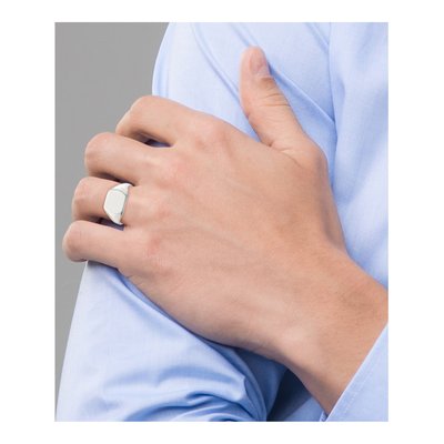 Men's Sterling Silver Signet Ring – view 7