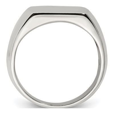 Men's Sterling Silver Signet Ring – view 3