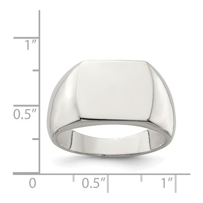 Men's Sterling Silver Signet Ring – view 5