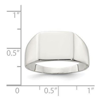 Men's Sterling Silver Signet Ring – view 5