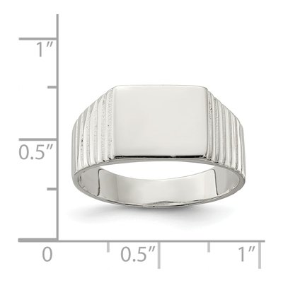 Men's Sterling Silver Signet Ring – view 5