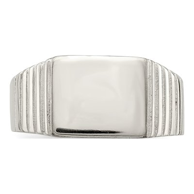 Men's Sterling Silver Signet Ring – view 6