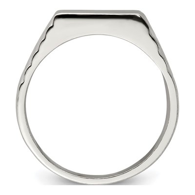 Men's Sterling Silver Signet Ring – view 3