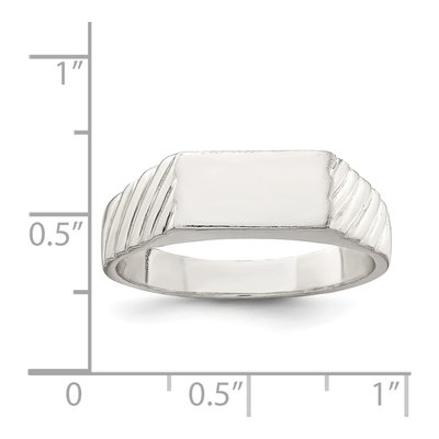 Men's Sterling Silver Signet Ring – view 5