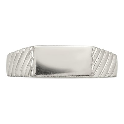 Men's Sterling Silver Signet Ring – view 6