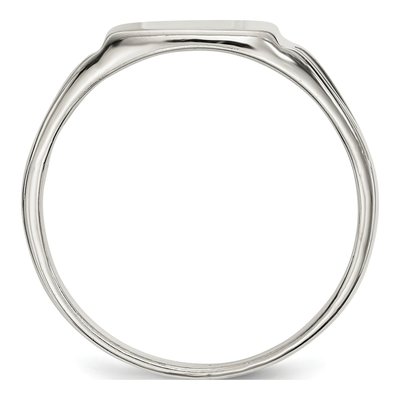 Men's Sterling Silver Signet Ring – view 3