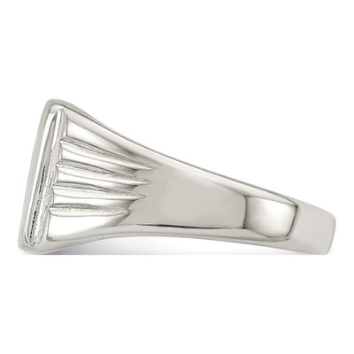 Men's Sterling Silver Signet Ring – view 4