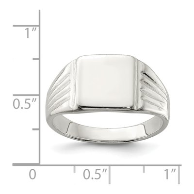 Men's Sterling Silver Signet Ring – view 5