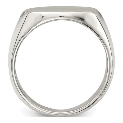 Men's Sterling Silver Signet Ring – view 3