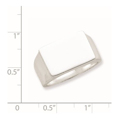 Men's Sterling Silver Signet Ring – view 5
