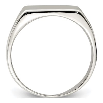 Men's Sterling Silver Signet Ring – view 3