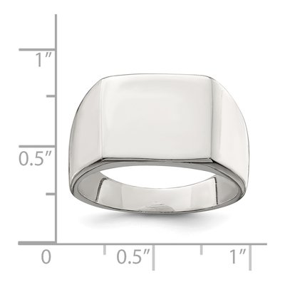 Men's Sterling Silver Signet Ring – view 5
