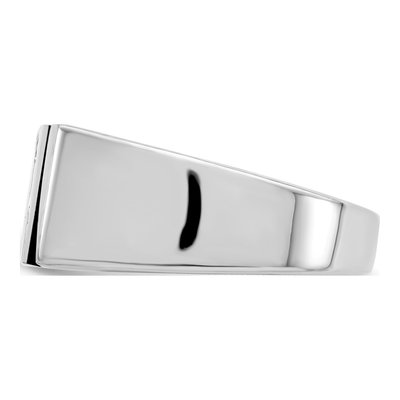 Men's Sterling Silver Onyx & CZ Ring – view 5