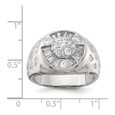 Men's Sterling Silver CZ Ring – view 4