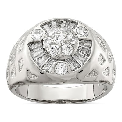 Men's Sterling Silver CZ Ring