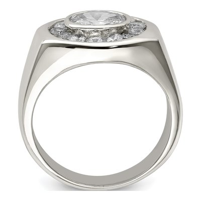 Men's Sterling Silver CZ Ring – view 3