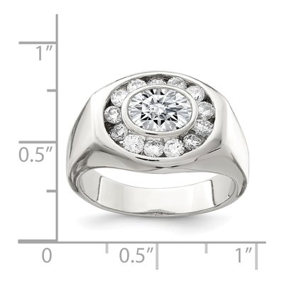 Men's Sterling Silver CZ Ring – view 4