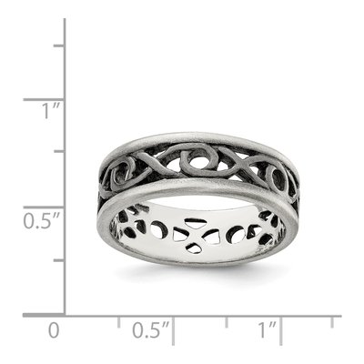 Men's Sterling Silver X&o Design Ring – view 4