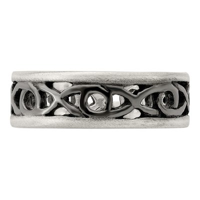 Men's Sterling Silver X&o Design Ring – view 5