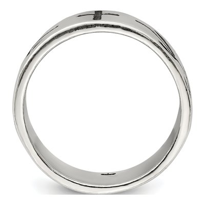 Men's Sterling Silver Cross Ring – view 3