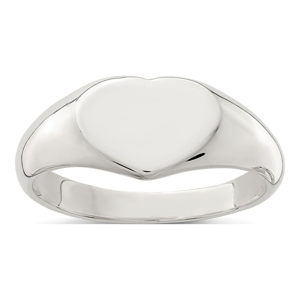 Sterling Silver Heart Signet Ring