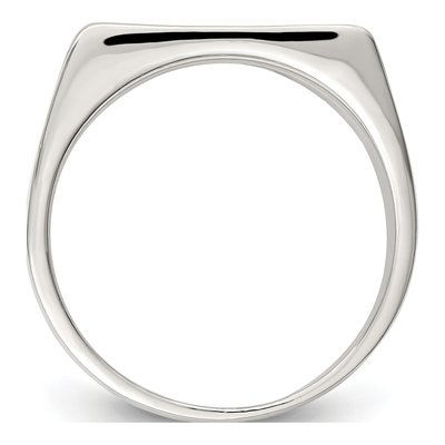 Men's Sterling Silver Signet Ring – view 3