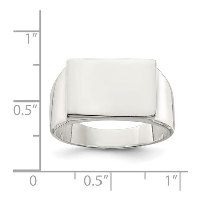 Men's Sterling Silver Signet Ring – view 5