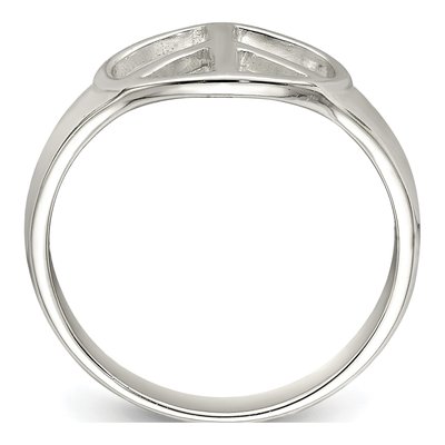 Sterling Silver Peace Sign Ring – view 3