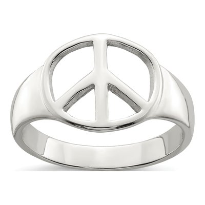 Sterling Silver Peace Sign Ring