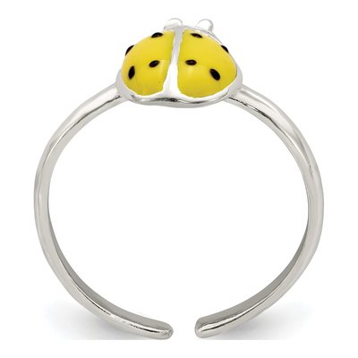 Sterling Silver Enameled Bug Toe Ring – view 3