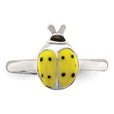 Sterling Silver Enameled Bug Toe Ring – view 6