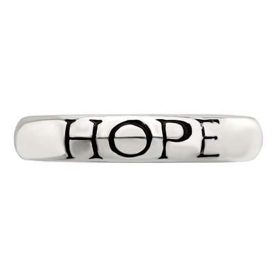 Sterling Silver Antiqued Hope Ring – view 5