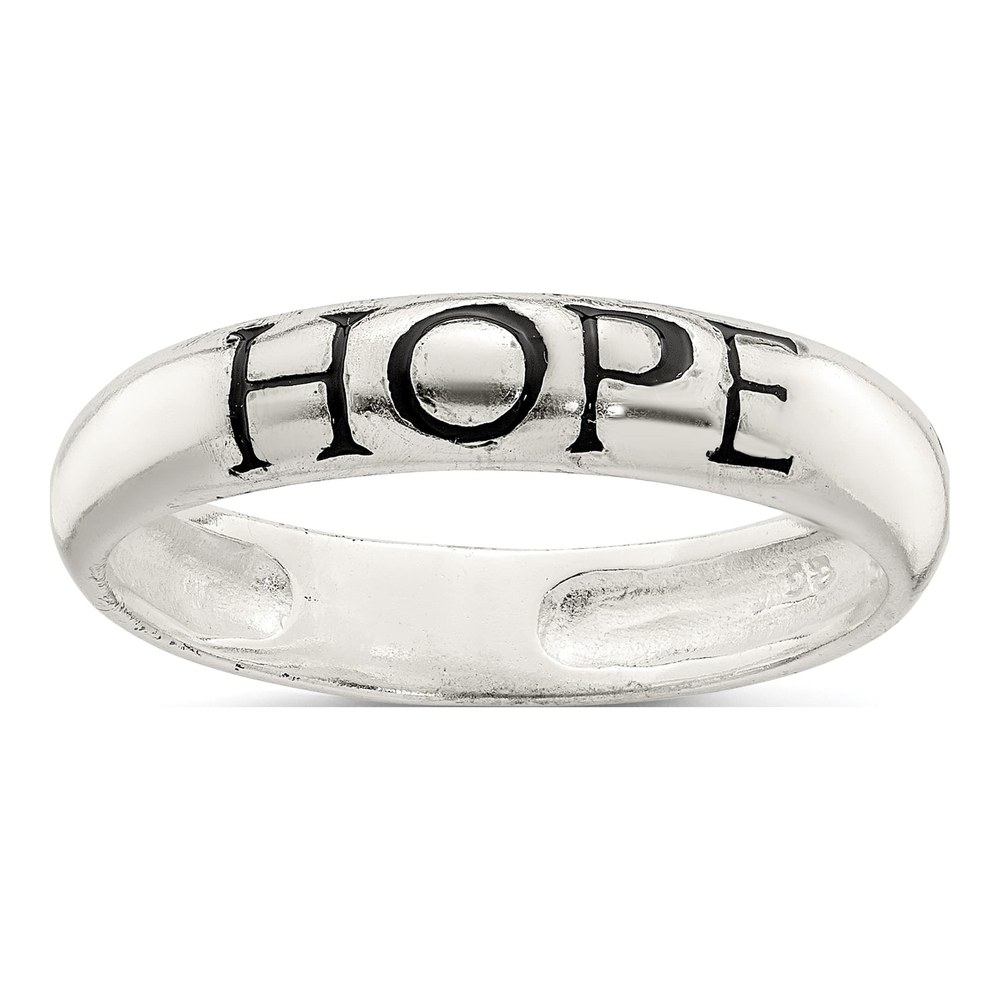 Sterling Silver Antiqued Hope Ring