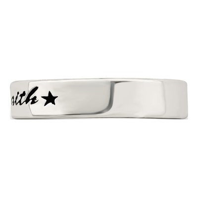 Sterling Silver Antiqued Faith Ring – view 4