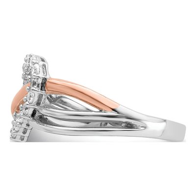 Sterling Silver CZ Heart Ring – view 5