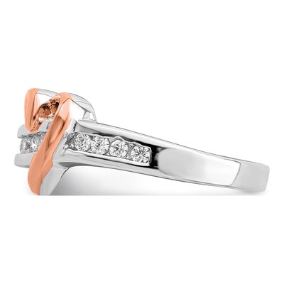 Sterling Silver CZ Heart Ring – view 4