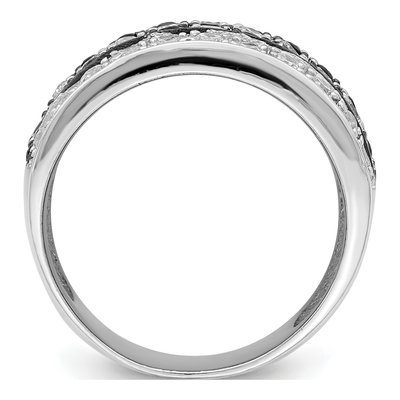 Sterling Silver CZ Checkerboard Ring – view 3