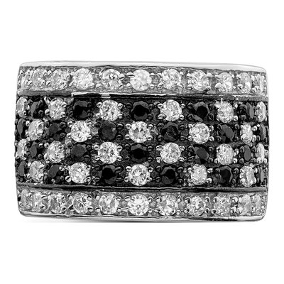 Sterling Silver CZ Checkerboard Ring – view 6