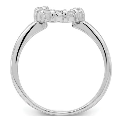 Sterling Silver CZ U-Shaped Ring – view 3