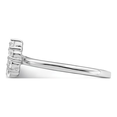 Sterling Silver CZ U-Shaped Ring – view 5