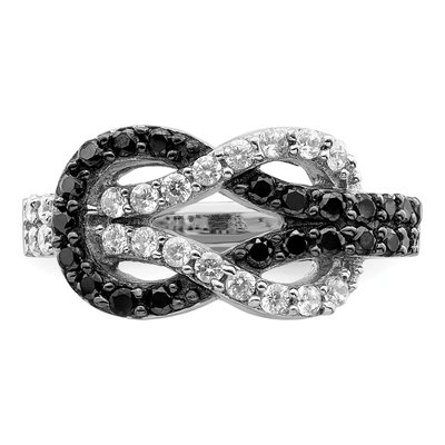 Sterling Silver CZ Love Knot Ring – view 6