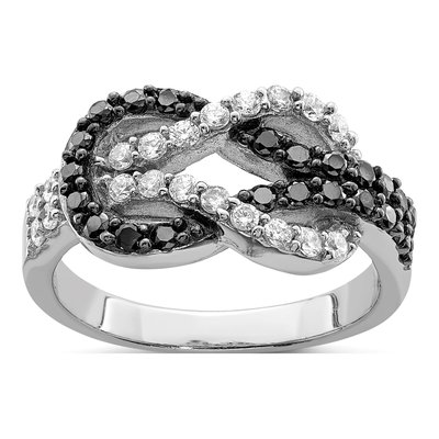 Sterling Silver CZ Love Knot Ring