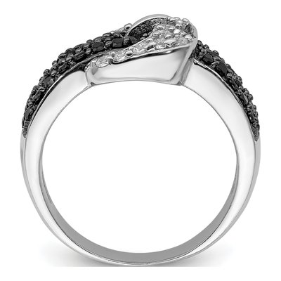 Sterling Silver CZ Buckle Ring – view 3