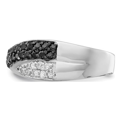 Sterling Silver CZ Crossed Ring – view 5