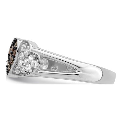 Sterling Silver CZ Heart Ring – view 3