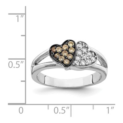 Sterling Silver CZ Heart Ring – view 4