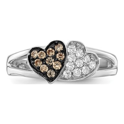 Sterling Silver CZ Heart Ring – view 5
